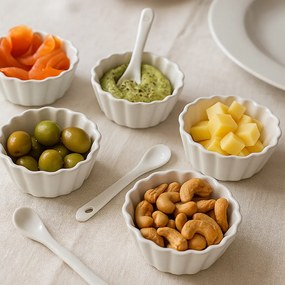 Set de boluri de servit cu lingurițe EH Vlnovkarotunde, 12 buc.