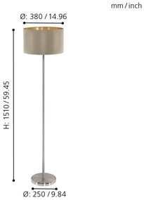 Lampadar Eglo 95171 MASERLO 1xE27/60W/230V