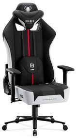 Scaun Gaming Diablo X-Player 2.0 Din Material Normal Size: Alb-Negru