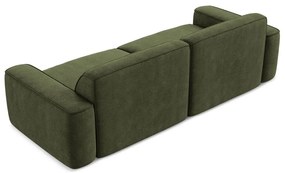 Canapea verde cu tapițerie din chenille 244 cm Omao – Makamii