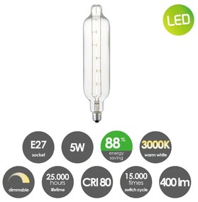 Bec LED dimabil VINTAGE EDISON E27/5W/230V 3000K