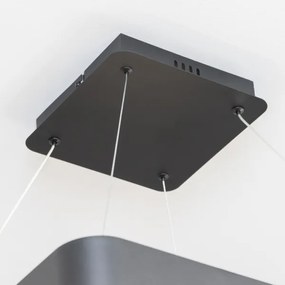 Brilagi - Lustru LED dimabil pe cablu FALCON II LED/125W/230V 60x60 cm negru + telecomandă