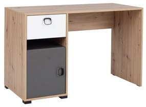 Masă PC Kevyt 8 (stejar artisan + alb + grafit). 1087392
