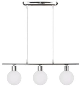 Lustră argintie cu abajur din sticlă 10x52 cm Oden – Candellux Lighting