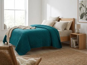 Cuvertura de pat din catifea ASTRALIA, petroleu Dimensiune: 200 x 220 cm