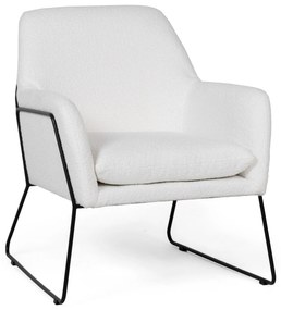 Fotoliu de design alb MILAN