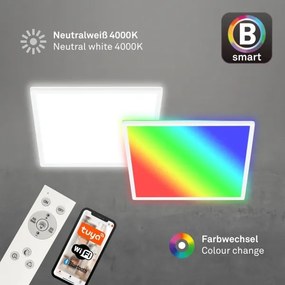 Briloner 7491-016-LED RGBW Lampă de tavan reglabilă SMART LED/22W/230V, 4000K + telecomandă, Wi‑Fi Tuya