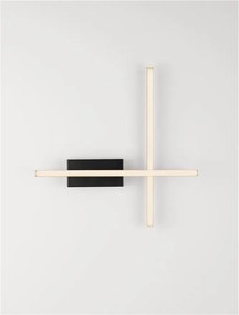 Aplica de perete LED design modern QUAM negru, auriu