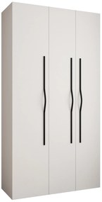 Dulap de haine 130 cm Carmela 40-2 (alb + Negru). 1126557