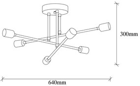 Lustră Opviq lights Flower, bronz