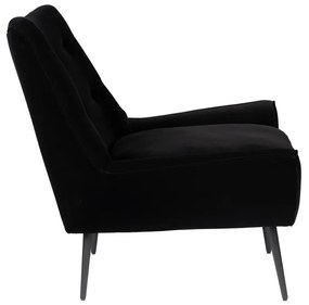 Fotoliu catifea neagra Lounge Chair Glodis Nero