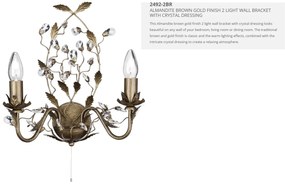 Aplica perete decorativa stil clasic Almandite 2492-2BR SRT