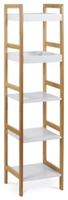 Raft din bambus 5 rafturi, 128 cm