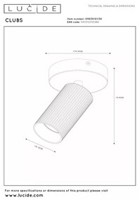 Lucide 09939/01/30 - Aplica de perete cu spot CLUBS 1xGU10/40W/230V, negru
