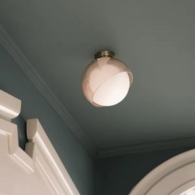 Ideal Lux - Plafonieră BLOOM, 1xE27/42W/230V, Ø 30 cm, auriu/bej fumuriu