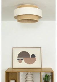 Plafonieră BOHO 1xE27/60W/230V Ø 40 cm, crem/iută