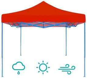 Pavilion pliant 2,9x2,9m-rosu
