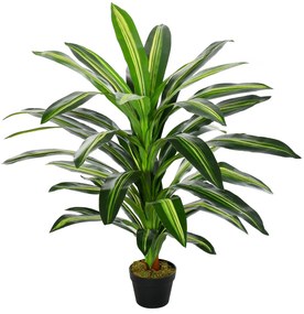 Outsunny Planta artificiala Dracaena, Interior/Exterior, Diametru 18 x 110cm, Verde