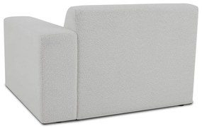 Modul pentru canapea alb cu tapițerie din stofă bouclé (cu colț pe partea dreaptă) Roxy – Scandic