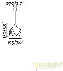 Pendul LED stil modern FAUNA negru 66234