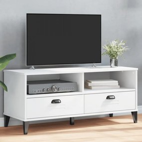 Dulap TV „VIKEN”, alb, lemn masiv de pin