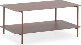 Măsuță de cafea teracotă din metal 58x90 cm Beatrix – MOME