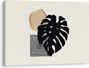 Tablou - Abstracție cu frunze tropicale N⁰2 (70x50 cm)