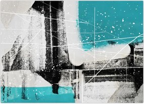 Tablou - Abstract turcoaz (70x50 cm)