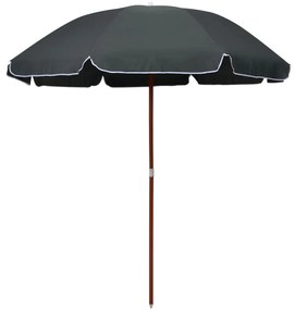 vidaXL Umbrelă de soare de grădină cu stâlp din oțel, antracit, 240 cm