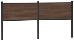 vidaXL Tăblie de pat de schimb, stejar maro, 160 cm, lemn prelucrat și oțel
