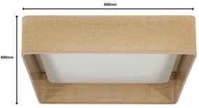 Brilagi-LED Corp de iluminat dimabil VELVET SQUARE LED/36W/230V Wi-Fi Tuya + telecomandă, maro