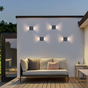 Brilagi - Aplică de perete LED pentru exterior DOUBLERAY LED/6W/230V antracit IP54