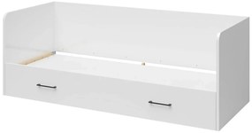 Pat de o persoană extensibil80 cm Tetrix 13 (alb lucios) (cu sp. depozitare). Promo -35%. 1098494