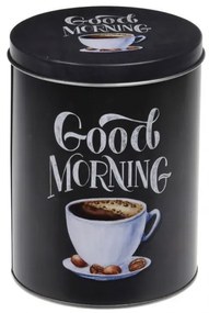 Recipent Cafea Retro Good Morning, metal, 10 x 14 cm