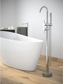 Baterie cada montaj pe pardoseala Besco Illusion crom lucios