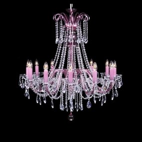 Lustra 12 brate cristal Bohemia, amethyst
