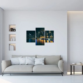 Tablou - Singapore noaptea (90x60 cm)