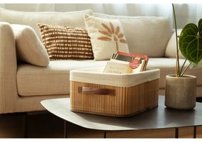 Coș de depozitare din bambus Compactor Carossa, maro