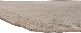 Covor din lână și iută împletit manual, maro natural, 120 x 180 cm, 2200 GSM, „Wool Jute Carpet Natural"