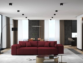 Canapea extensibilă dumonde cu ladă de depozitare si sezut confortabil din spuma high-density, Marbela Enjoy Rosu XXL 295x100 cm