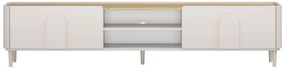 Comodă TV Amilio 220 cm cu sertar - cashmere / stejar uleiat / mânere cashmere