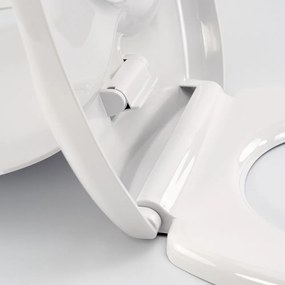 Capac de toaletă Rion Soft Close 2 în 1 cu reductor, plastic, alb