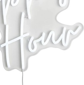 Lampă de perete neon albă inclusiv LED - Happy Hour