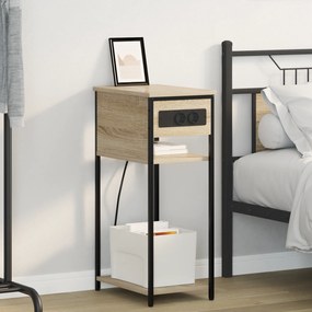 vidaXL Dulap de noapte Stejar sonoma 28.1 x 40.9 x 75 cm Lemn compozit