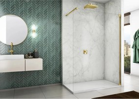 Paravan de dus tip Walk-in auriu SanSwiss Cadura 90x200 cm