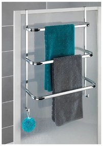 Suport pentru prosoape Wenko Towel Holder Chrome, 21 x 54 cm, argintiu