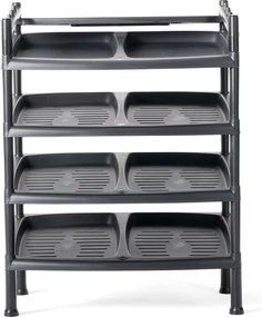 Raft pentru pantofi 4 etaje Black 52 x 34 x 67 cm