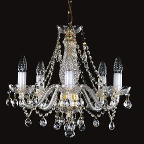 Candelabru Cristal Bohemia Exclusive 5 brate, diam. 48cm Magda V CE