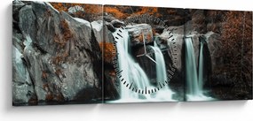 Tablou - Cascade (cu ceas) (90x30 cm)