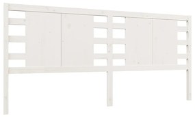 Tablie de pat, alb, 166x4x100 cm, lemn masiv de pin 1, Alb, 166 x 4 x 100 cm